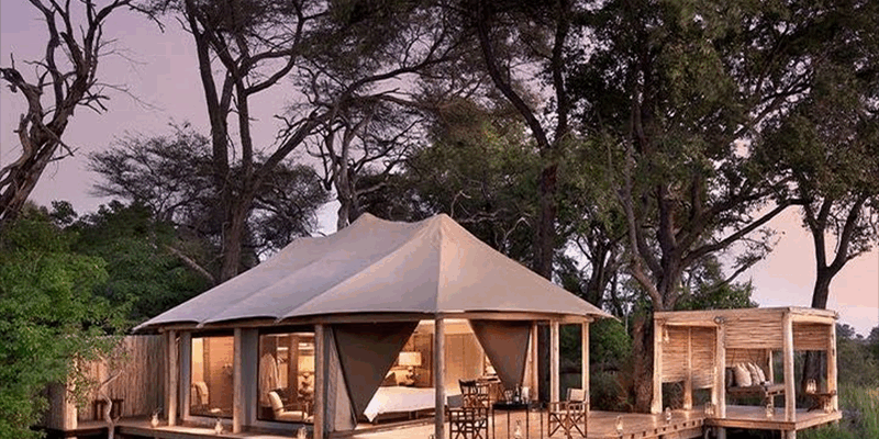 Luxury Glamping Tent with Bedroom, Living Room, and Bathroom for Resorts