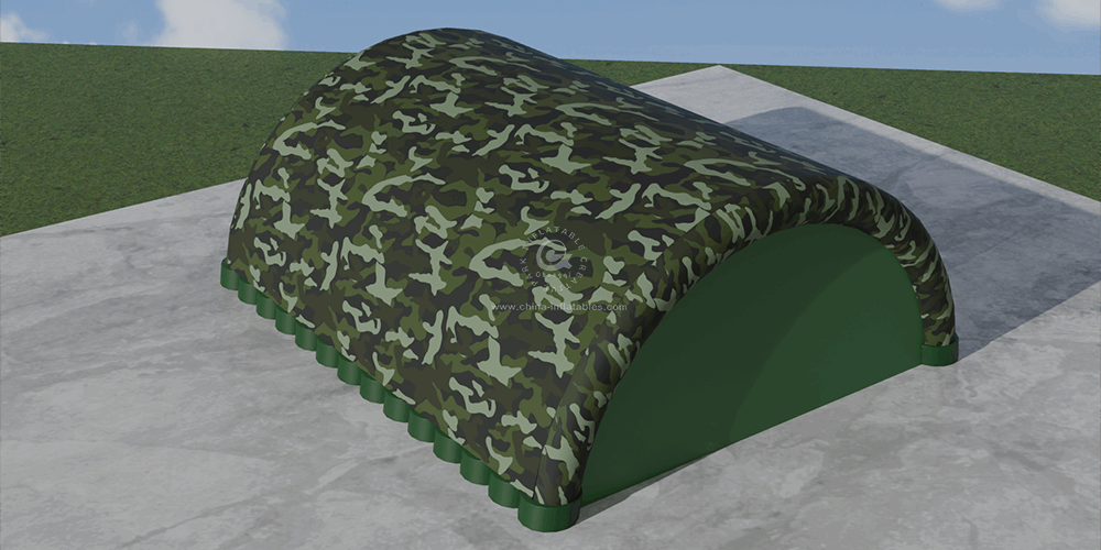 Prefabricated Modular Arched Inflatable Military Aircraft Hangar Tent for Maintenance