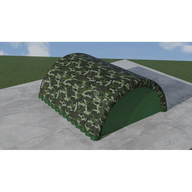 Prefabricated Modular Arched Inflatable Military Aircraft Hangar Tent for Maintenance