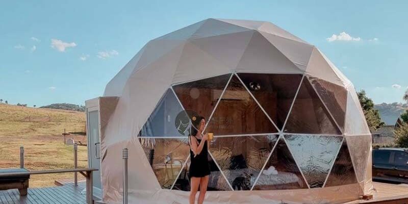 Luxury Timber Safari Tent with Steel Frame for Resorts