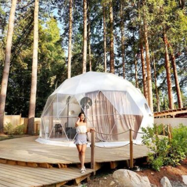 Luxury Timber Safari Tent with Steel Frame for Resorts
