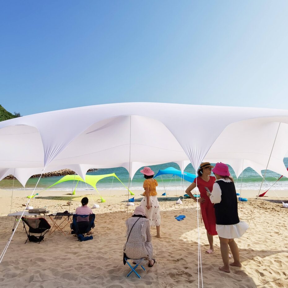 Large Beach Tent Sunshade for 60-80 People, Customizable for Events and Weddings