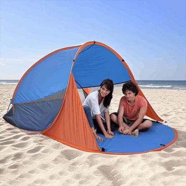 UPF 50+ Pop-up Beach Tent with Sandbag Stability and UV Protection