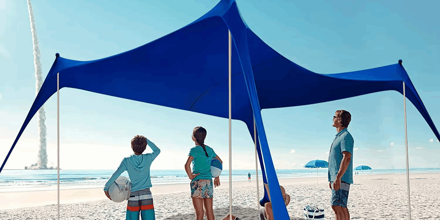 UV Protection Beach Tent with Waterproof Canopy for Summer Camping