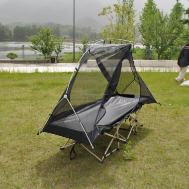 Ultralight 1-Person Backpacking Cot Bed Tent with Lightweight Cot for Solo Adventures