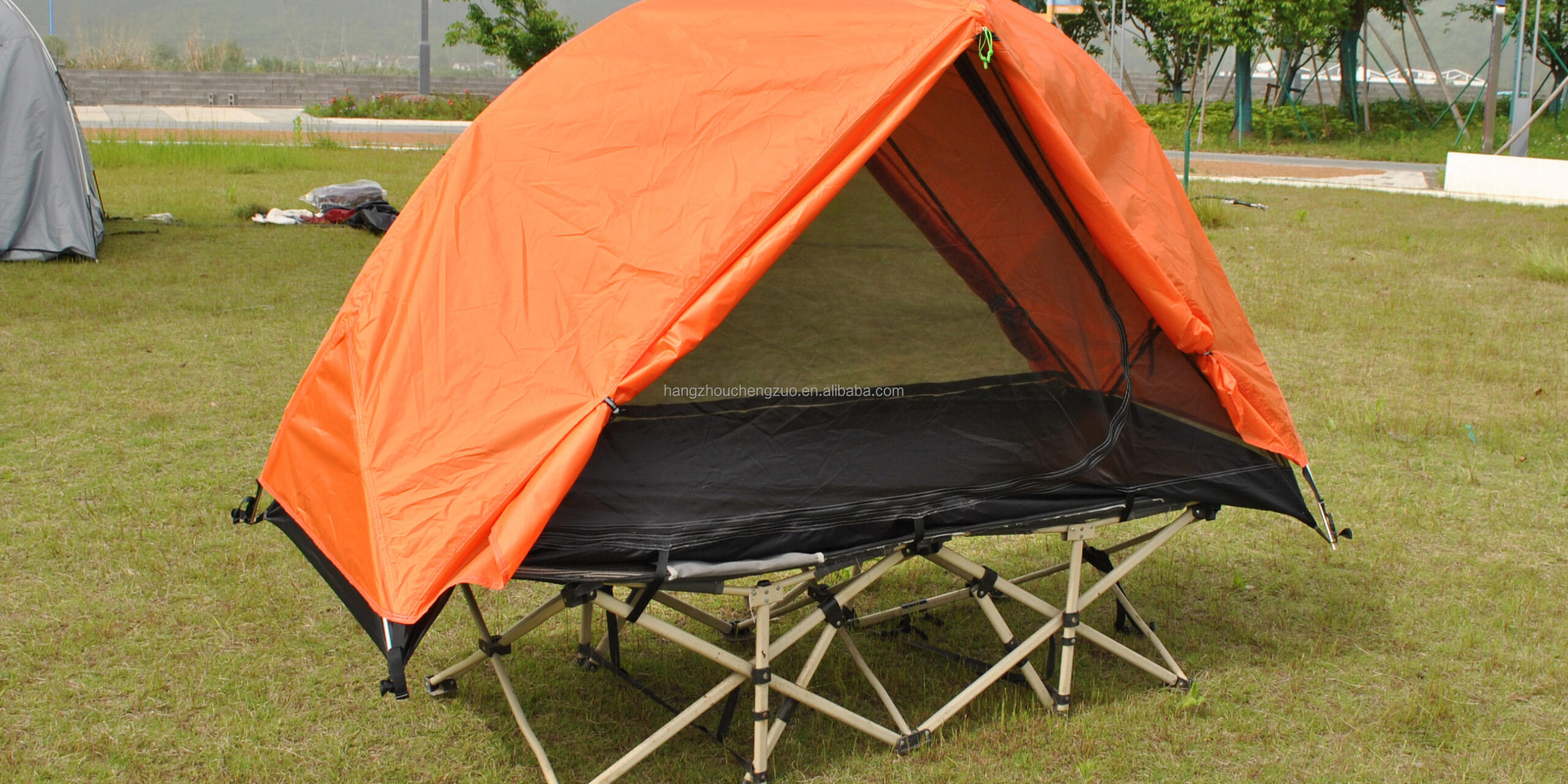 Ultralight 1-Person Backpacking Cot Bed Tent with Lightweight Cot for Solo Adventures