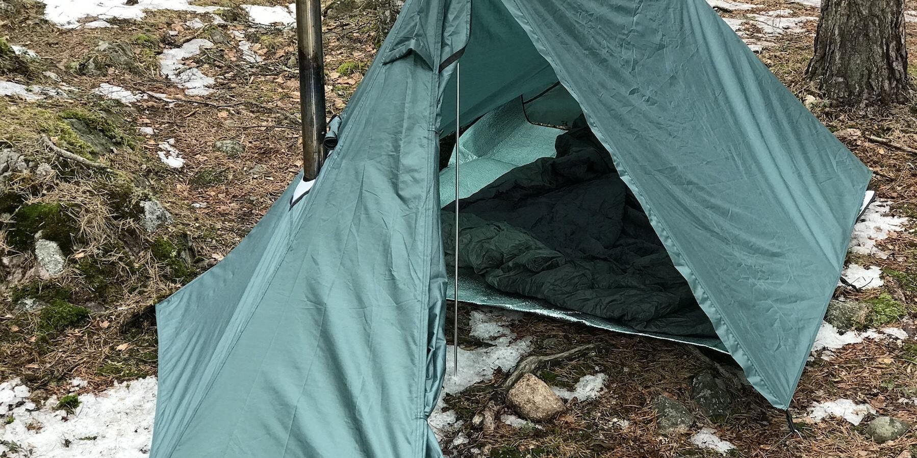 Ultralight Winter Camping Tent with Stove Jack Hole | 1-2 Person Trekking Tent for Cold Weather