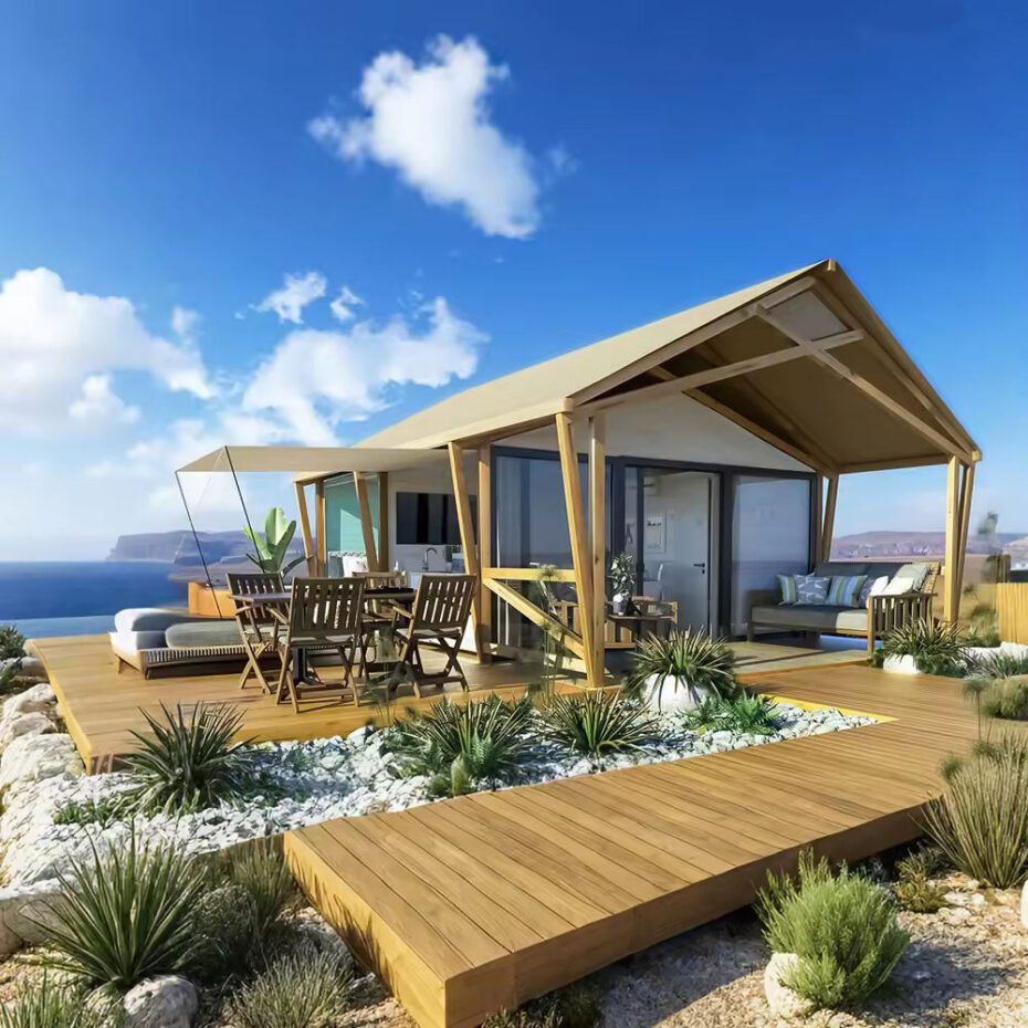 Waterproof Safari Glamping Tent for Outdoor Camp & Trade Shows