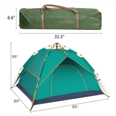 2-Person Waterproof Automatic Camping Tent for Fast Outdoor Setup